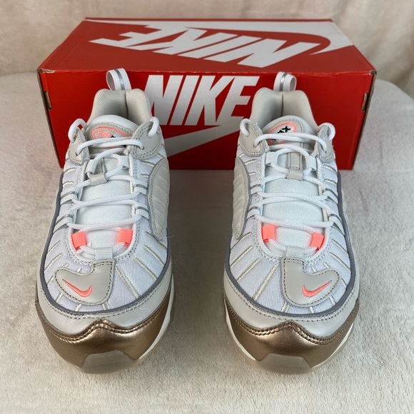 NIKE WOMEN AIR MAX 98 ROSE GOLD LT OREWOOD BROWN - Picture 3 of 8